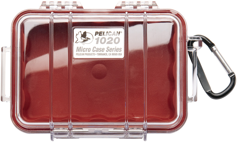 Pelican 1020 Case - Clear / Red