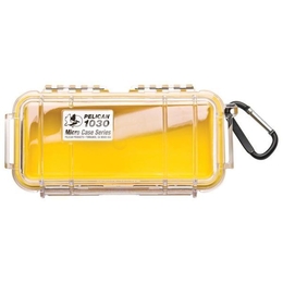 Pelican 1030 Case - Clear / Yellow