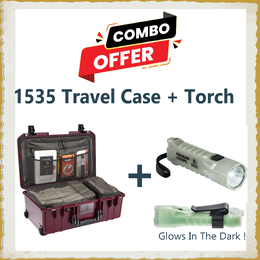 Pelican 1535 Air Travel Case - Ox Blood + Torch