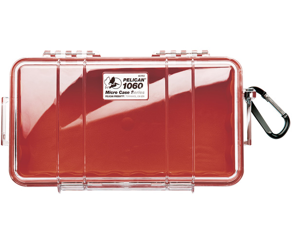 Pelican 1060 Case - Clear / Red