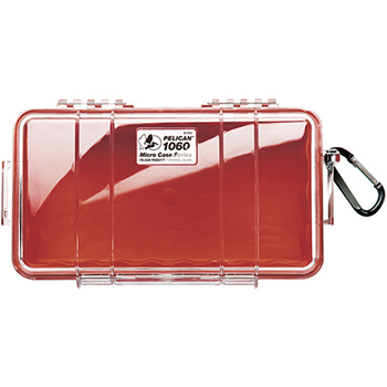 Pelican 1060 Case - Clear / Red