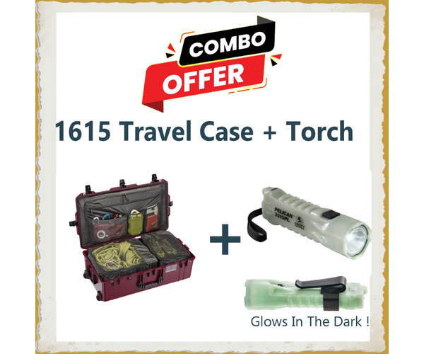 Pelican 1615 Air Travel Case - Ox Blood + Torch